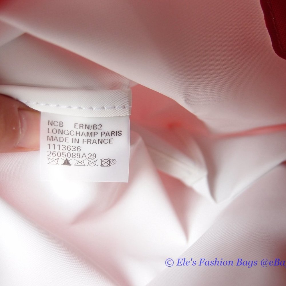 NWT LONGCHAMP Le Pliage Medium/Small Shoulder Tote Burnt Red AUTHENTIC - Picture 16 of 16